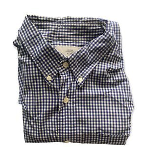 Jack Spade Warren Street SZ XL blue and white checkered button down shirt
